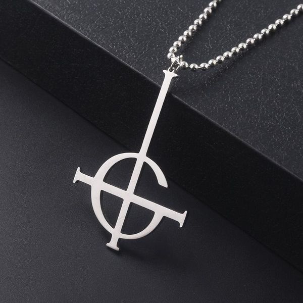 ghost nameless ghoul necklace pendant for woman men grucifix papa emeritus patch satan necklaces amulet jewelry, Silver
ghost nameless ghoul necklace pendant for woman men grucifix papa emeritus patch satan necklaces amulet jewelry, Silver