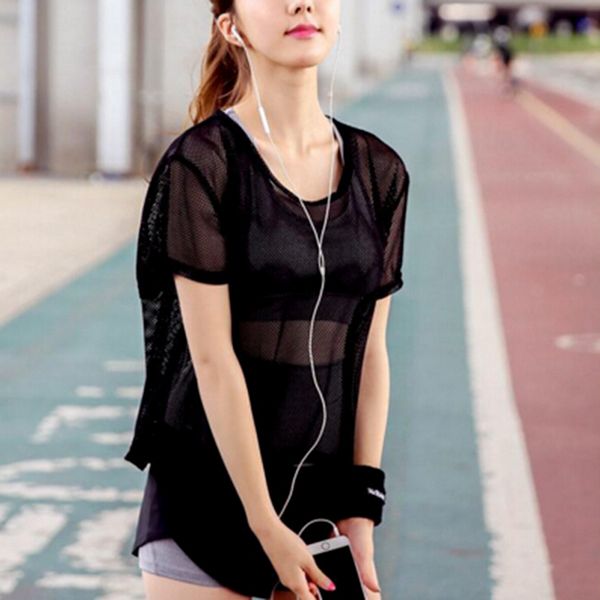 women's tank workout sports wear for women gym t-shirt mesh yoga sport workout blouses fitness shirt breathable, White
women's tank workout sports wear for women gym t-shirt mesh yoga sport workout blouses fitness shirt breathable, White