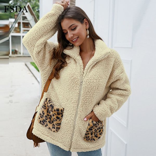 women's fur & faux fsda leopard patchwork pocket women jacket coat fluffy teddy winter autumn zipper 2021 warm white blue, Black
women's fur & faux fsda leopard patchwork pocket women jacket coat fluffy teddy winter autumn zipper 2021 warm white blue, Black