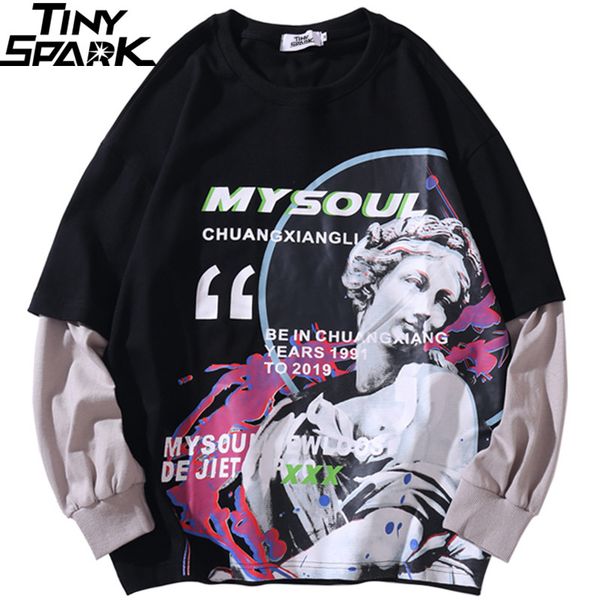 2019 men streetwear hip hop pullover sweatshirt statue print harajuku pullover cotton color block patchwork hoodie sweat shirts, Black
2019 men streetwear hip hop pullover sweatshirt statue print harajuku pullover cotton color block patchwork hoodie sweat shirts, Black