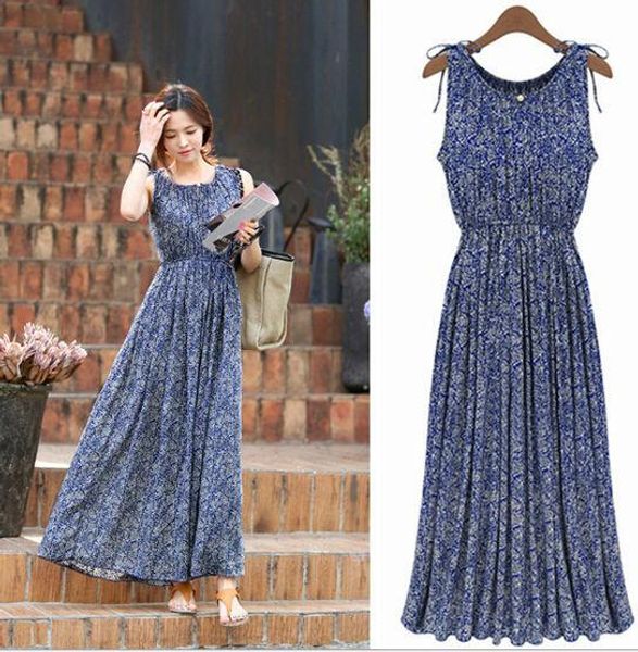 new womens bohemian floral dress summer casual cotton slim waist sleeveless vestido maxi long dress beach dresses c1584, Black;gray
new womens bohemian floral dress summer casual cotton slim waist sleeveless vestido maxi long dress beach dresses c1584, Black;gray
