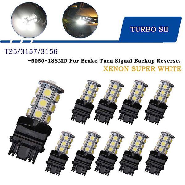 10 pcs 3157 3156 t25 led bulb super bright white 18 smd led signal light tail brake running light car lamp turn signal
10 pcs 3157 3156 t25 led bulb super bright white 18 smd led signal light tail brake running light car lamp turn signal