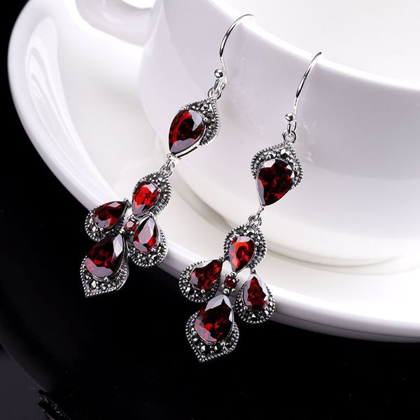 authentic 925 sterling silver earrings jewellery women earings for wedding party red garnet tassel valentine day gift se99 cx200628, Golden
authentic 925 sterling silver earrings jewellery women earings for wedding party red garnet tassel valentine day gift se99 cx200628, Golden