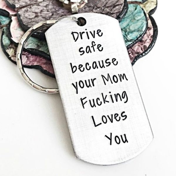 keychain for daughter, new driver keychain, keychain to son from mother, drive safe keychain, new driver gift, fun mom gift, Slivery;golden
keychain for daughter, new driver keychain, keychain to son from mother, drive safe keychain, new driver gift, fun mom gift, Slivery;golden