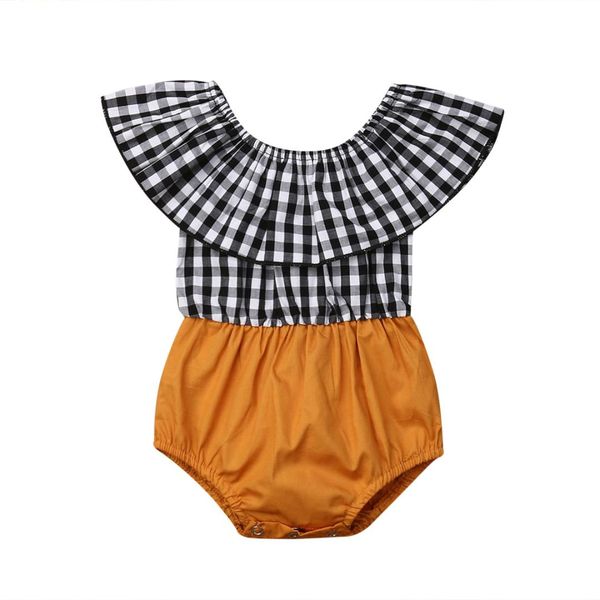 cute newborn baby girl romper off-shoulder gingham black and white plaids one piece jumpsuit infant girls summer clothes, Blue
cute newborn baby girl romper off-shoulder gingham black and white plaids one piece jumpsuit infant girls summer clothes, Blue