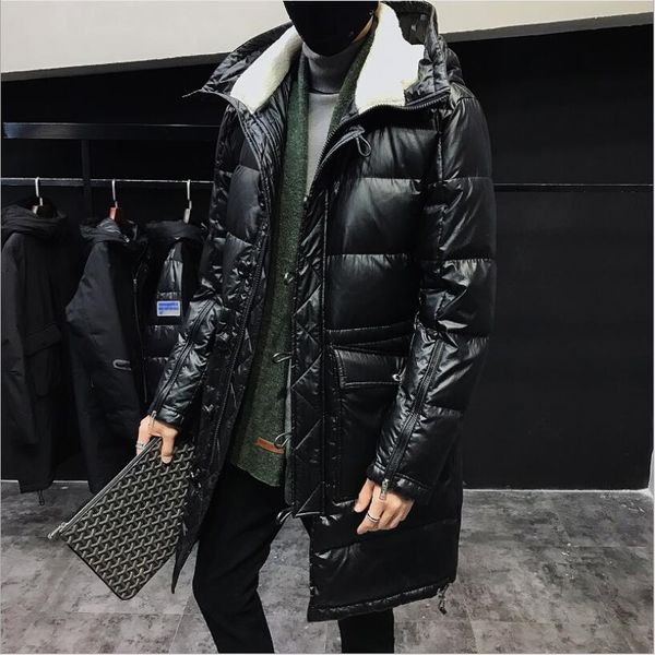 2019 зима новый капюшоном пуховик мужской средней и большой корейской моды мужской дизайнер моды случайные пальто, Black
2019 зима новый капюшоном пуховик мужской средней и большой корейской моды мужской дизайнер моды случайные пальто, Black