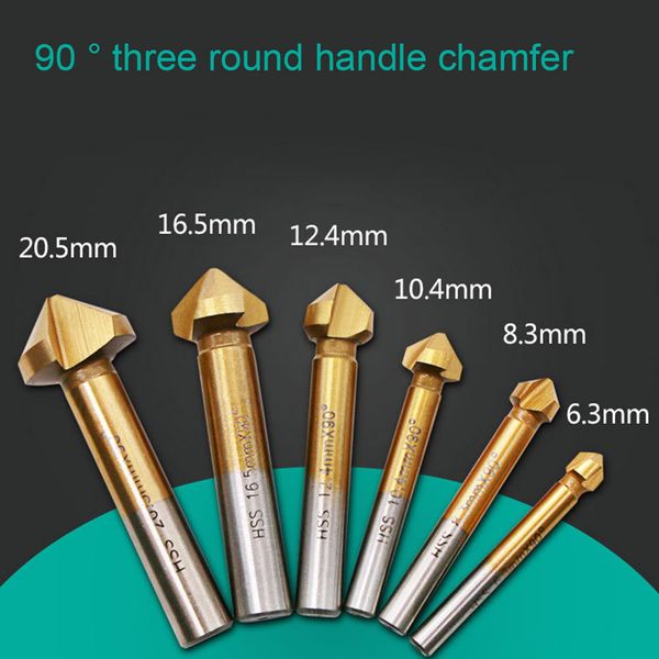 round shank 6pcs 3 flute 90 degree chamfer bevel cutter end mill tool countersink drill bit set jdh99
round shank 6pcs 3 flute 90 degree chamfer bevel cutter end mill tool countersink drill bit set jdh99