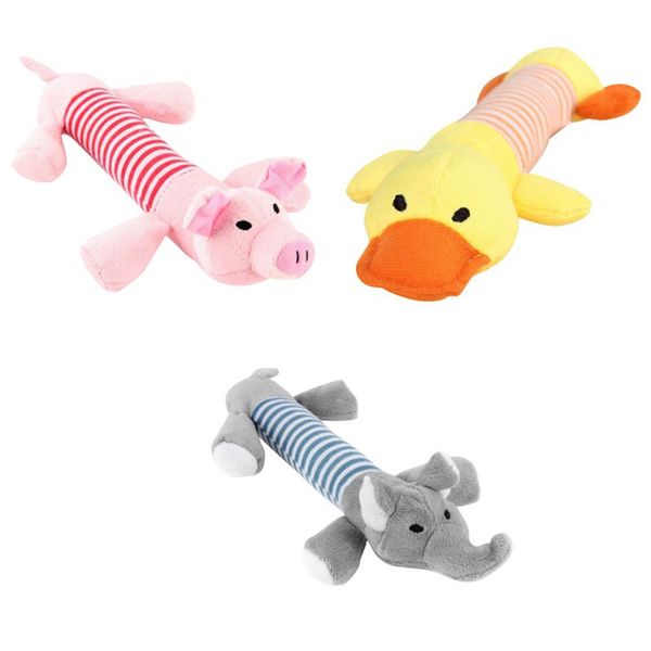 cute pet dog toys striped squeak animals sound pet plush chew interactive toy pet supplies