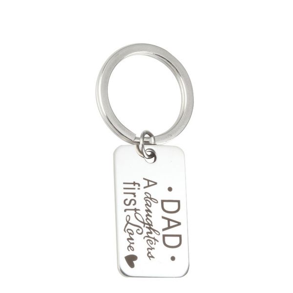 keychain dad a daughter 's first love stainless steel quality father's day gift keys chain gift, Silver
keychain dad a daughter 's first love stainless steel quality father's day gift keys chain gift, Silver