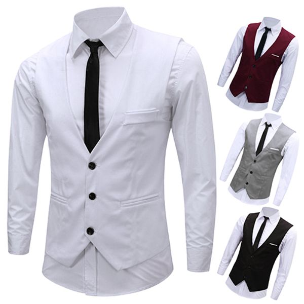new arrival men's classic formal business slim fit chain dress vest suit tuxedo waistcoat 08wg, Black;white
new arrival men's classic formal business slim fit chain dress vest suit tuxedo waistcoat 08wg, Black;white