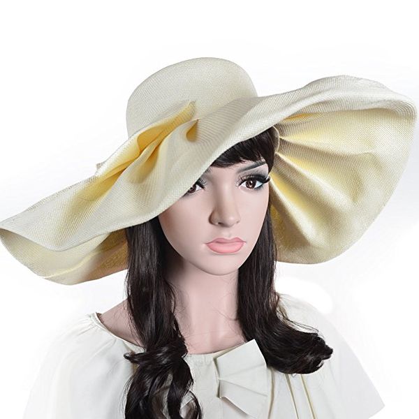 women linen floppy ruffle hat with big bowknot wide large brim sun hats wedding cap summer beach caps a1, Blue;gray
women linen floppy ruffle hat with big bowknot wide large brim sun hats wedding cap summer beach caps a1, Blue;gray
