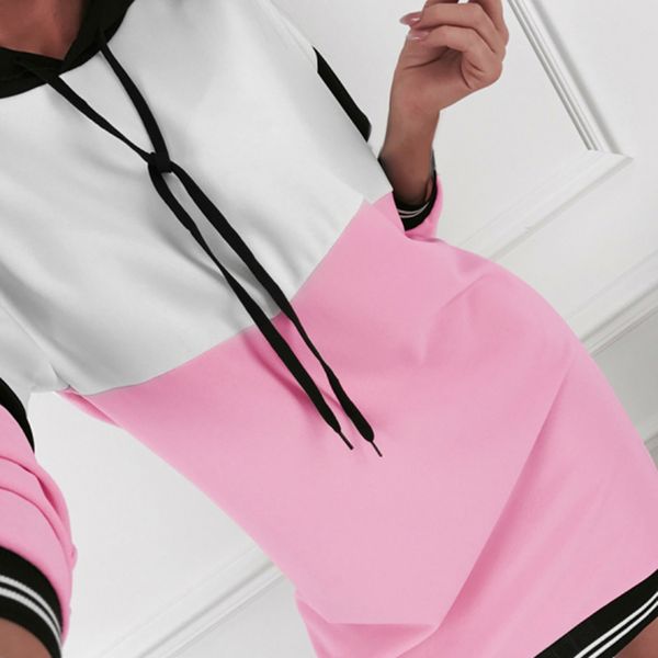 womens loose winter long sleeve sweatshirt hooded colorblock mini pullover dress, Black;gray
womens loose winter long sleeve sweatshirt hooded colorblock mini pullover dress, Black;gray