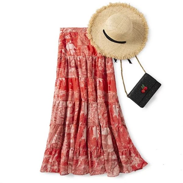women skirt 2019 early autumn silk cotton new vintage wind dizzy dye high waist skirt beach skirt, Black
women skirt 2019 early autumn silk cotton new vintage wind dizzy dye high waist skirt beach skirt, Black