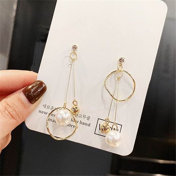 mengjiqiao 2019 japan korea new metal irregular circle simulated pearl asymmetric earrings for women fashion long pendientes, Silver
mengjiqiao 2019 japan korea new metal irregular circle simulated pearl asymmetric earrings for women fashion long pendientes, Silver