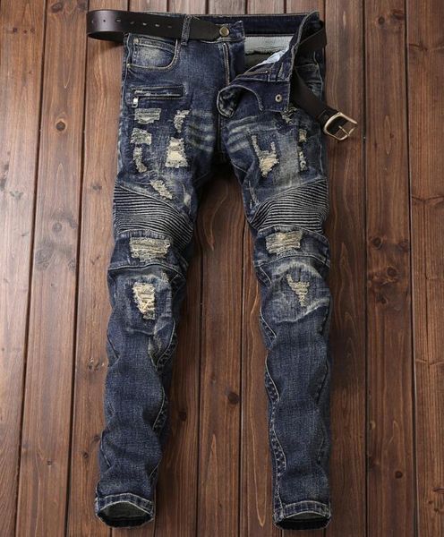 designer mens jeans new european american style trend fashion motorcycle cycling jeans men self-cultivation nostalgic stretch hole trousers, Blue
designer mens jeans new european american style trend fashion motorcycle cycling jeans men self-cultivation nostalgic stretch hole trousers, Blue
