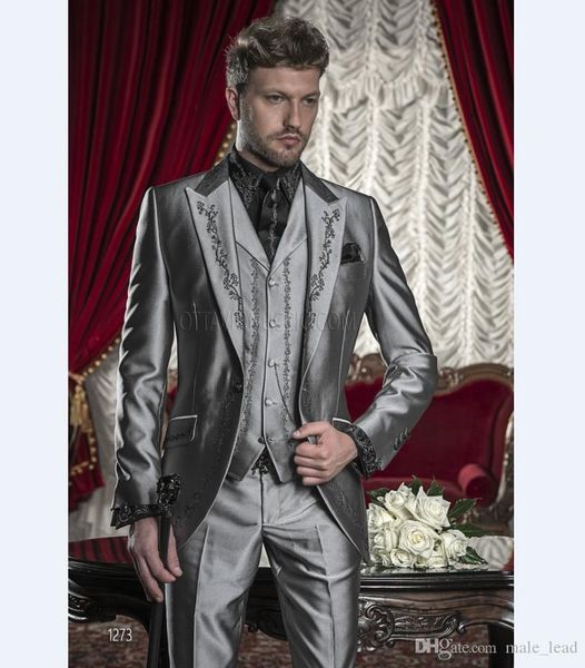 fashionable embroidery groom tuxedos groomsmen mens wedding dress man jacket blazer prom dinner 3 piece suit(jacket+pants+tie+vest) a10, Black;gray
fashionable embroidery groom tuxedos groomsmen mens wedding dress man jacket blazer prom dinner 3 piece suit(jacket+pants+tie+vest) a10, Black;gray