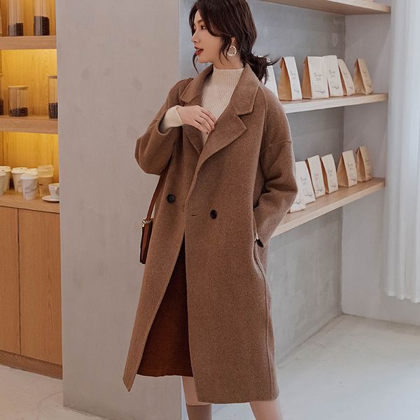 pure double-faced wool overcoat women's loose suit collar camel women winter coat abrigos mujer invierno 2018, Black
pure double-faced wool overcoat women's loose suit collar camel women winter coat abrigos mujer invierno 2018, Black