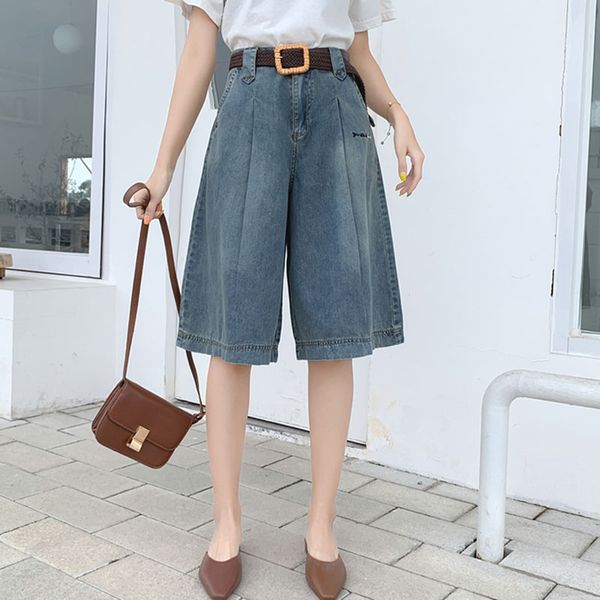 knee-length jeans women 2020 high waist wide leg pant female with belt retro loose pocket bf denim pants plus size s-5xl rm50246, Blue
knee-length jeans women 2020 high waist wide leg pant female with belt retro loose pocket bf denim pants plus size s-5xl rm50246, Blue