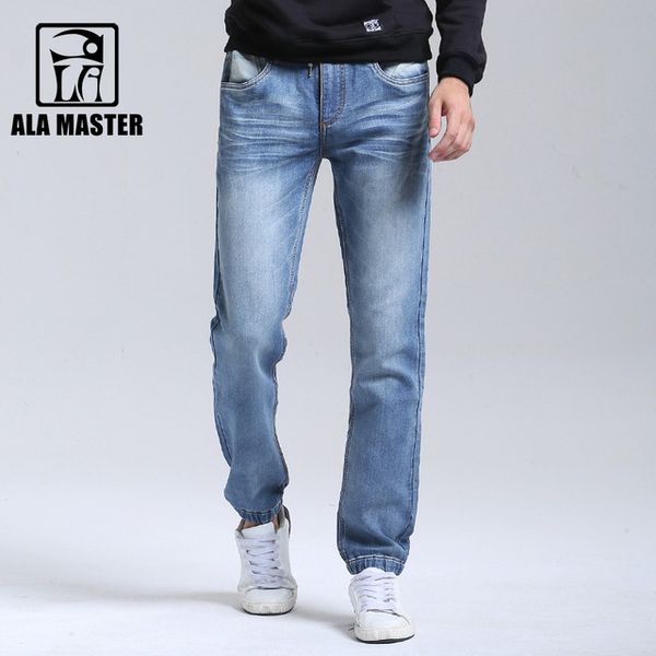 a la master 2018 elastic band jeans homme stretch autumn male jeans casual loose blue denim for men
a la master 2018 elastic band jeans homme stretch autumn male jeans casual loose blue denim for men
