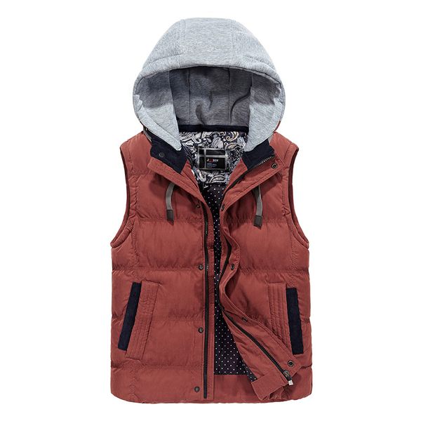 2019 autumn and winter new men's high-quality hooded vest removable multi-color thick warm cotton vest male, Black;white
2019 autumn and winter new men's high-quality hooded vest removable multi-color thick warm cotton vest male, Black;white