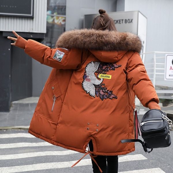bread cotton-padded women's long feather cotton-padded jacket thick coat patch designs cotton polyester winter jacket women, Black
bread cotton-padded women's long feather cotton-padded jacket thick coat patch designs cotton polyester winter jacket women, Black