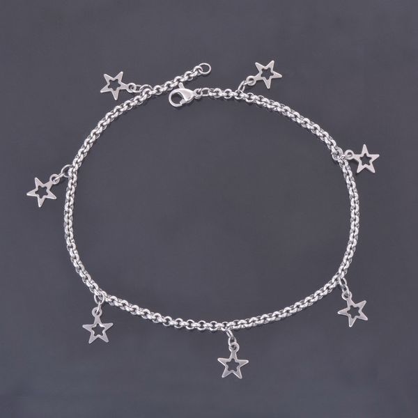 diy customization 316l stainless steel silver color star pendant anklets trendy foot chains jewelry accessory, Red;blue
diy customization 316l stainless steel silver color star pendant anklets trendy foot chains jewelry accessory, Red;blue