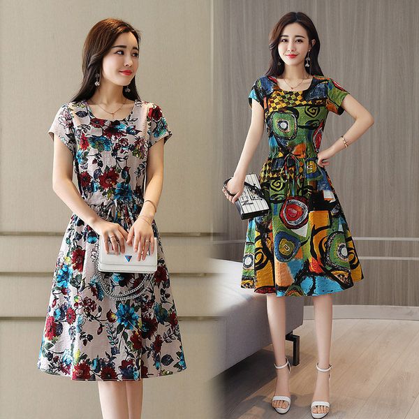 casual print fashion cotton linen dress women summer 2019 retro thin floral midi dress ladies vestidos slim elbise f1035, Black;gray
casual print fashion cotton linen dress women summer 2019 retro thin floral midi dress ladies vestidos slim elbise f1035, Black;gray