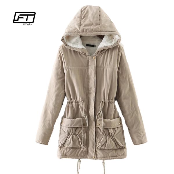 fitaylor winter women jackets cotton padded medium long slim hooded parkas casual wadded quilt snow outwear warm overcoat y190926, Black;white
fitaylor winter women jackets cotton padded medium long slim hooded parkas casual wadded quilt snow outwear warm overcoat y190926, Black;white