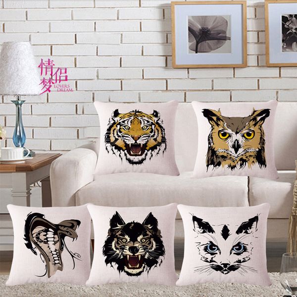 hand animal tiger, snake, wolf, cotton and hemp flax pillow back cushion cushion backrest loose coat
hand animal tiger, snake, wolf, cotton and hemp flax pillow back cushion cushion backrest loose coat