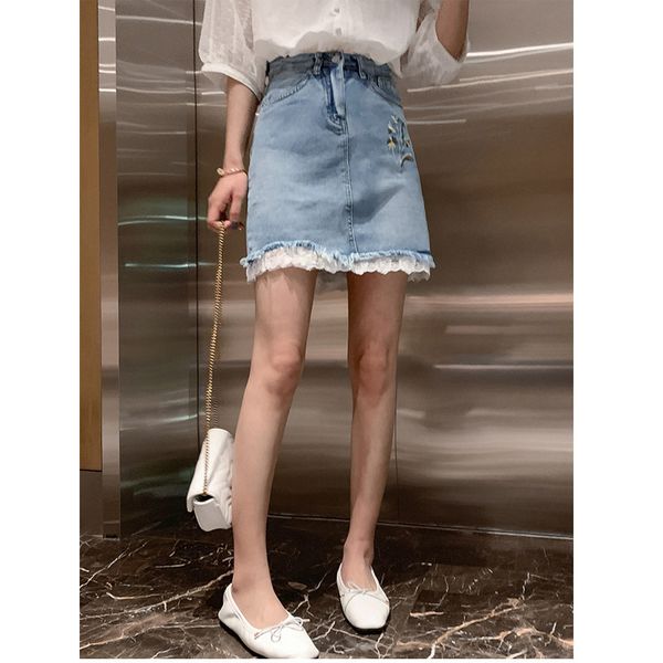 summer sweet embroidery korean style female skirts skirts denim blue lace high waist, Black
summer sweet embroidery korean style female skirts skirts denim blue lace high waist, Black