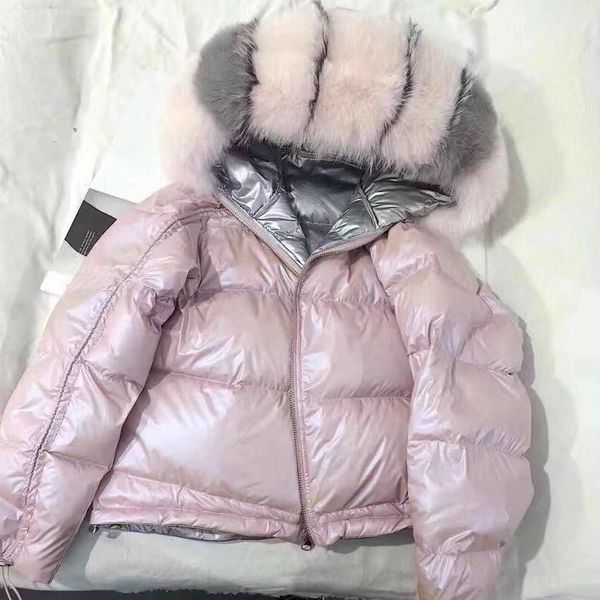 real fur coat natural fur collar 2019 winter jacket women loose short down coat white duck down jacket thick warm parka, Black
real fur coat natural fur collar 2019 winter jacket women loose short down coat white duck down jacket thick warm parka, Black