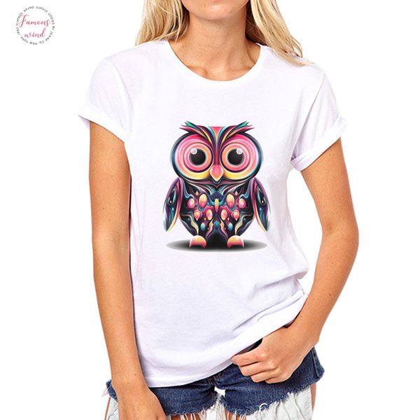 women owl animal t shirt 2020 summer short sleeve printed t shirt owl and eye girl t shirts tee 39w 5, White
women owl animal t shirt 2020 summer short sleeve printed t shirt owl and eye girl t shirts tee 39w 5, White