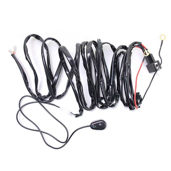 12v 40a car fog light wiring harness kit universal loom for led work driving light bar with fuse and relay switch
12v 40a car fog light wiring harness kit universal loom for led work driving light bar with fuse and relay switch