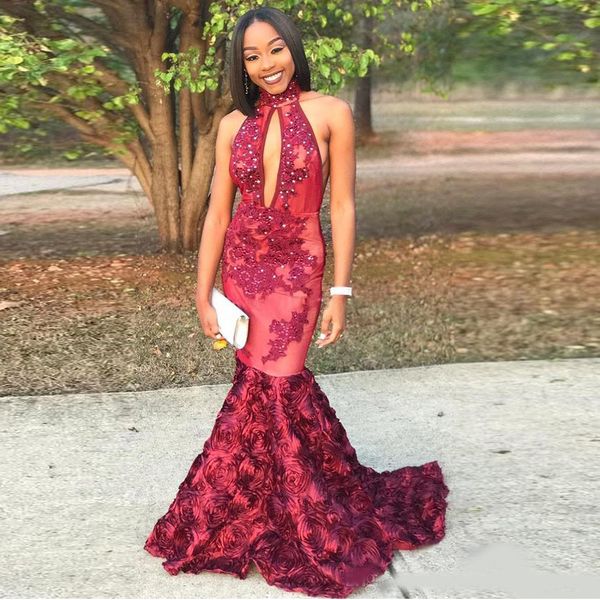 burgundy mermaid black girls prom dresses high neck sheer illusion sleeveless 3d floral train evening gowns plus size party dresses
burgundy mermaid black girls prom dresses high neck sheer illusion sleeveless 3d floral train evening gowns plus size party dresses