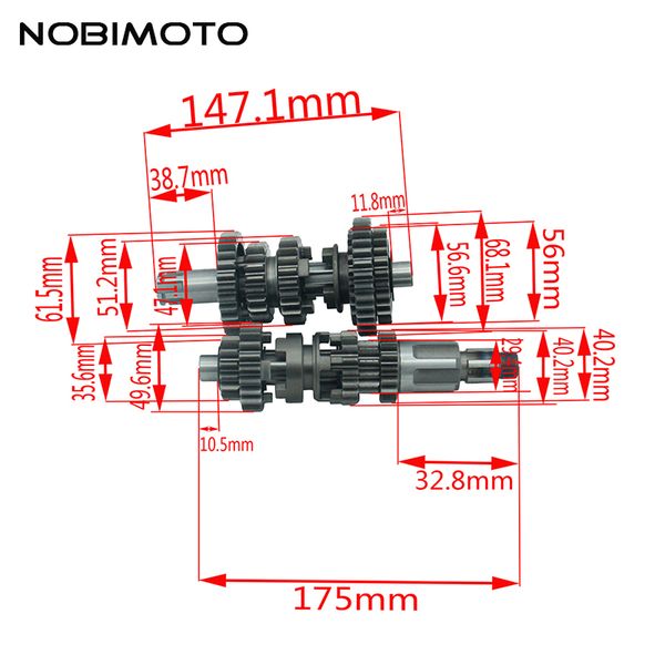 dirt bike cb250 reverse gear 4+1 main counter shaft transmission gear box fit for loncin cb250 reverse gears 4+1 engines 2zb-117 
dirt bike cb250 reverse gear 4+1 main counter shaft transmission gear box fit for loncin cb250 reverse gears 4+1 engines 2zb-117