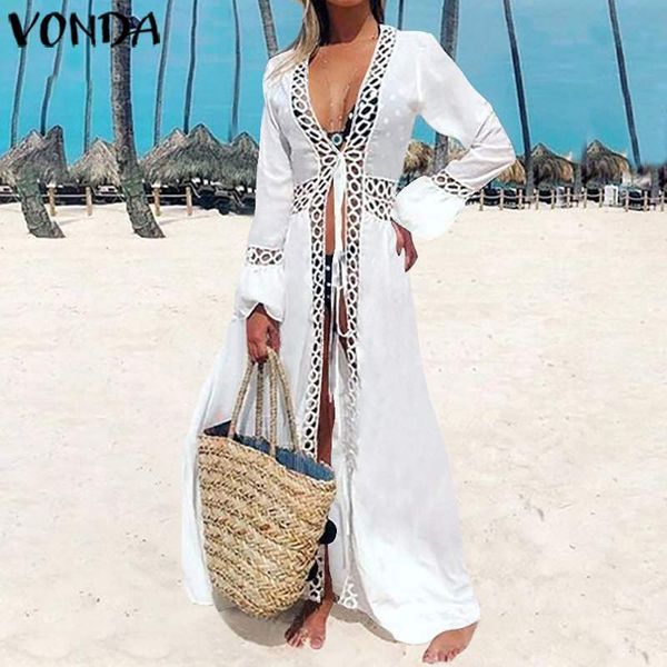 beach dress women v neck hollow long sleeve vestido vonda 2020 summer covers-up maxi long dress casual sundress plus size, Black;gray
beach dress women v neck hollow long sleeve vestido vonda 2020 summer covers-up maxi long dress casual sundress plus size, Black;gray