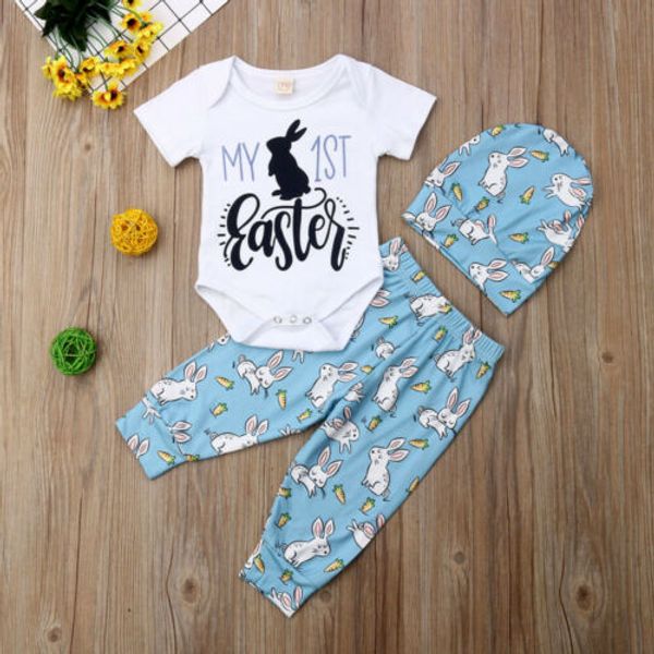 2019 selling lovely baby boy girl 3pcs sets outfits my first easter romper+pants+hat 3pcs outfits clothes, White
2019 selling lovely baby boy girl 3pcs sets outfits my first easter romper+pants+hat 3pcs outfits clothes, White