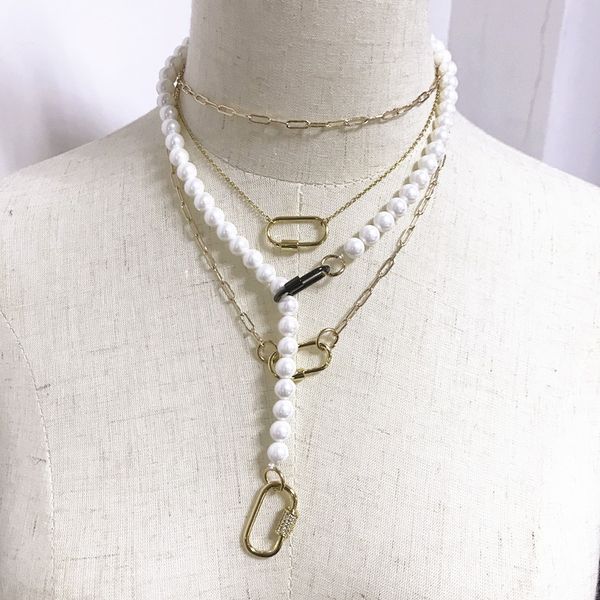 2020 latest design pearl necklace women charm jewelry zircon pendant spiral buckle multi-layer with statement necklace bohemia, Silver
2020 latest design pearl necklace women charm jewelry zircon pendant spiral buckle multi-layer with statement necklace bohemia, Silver