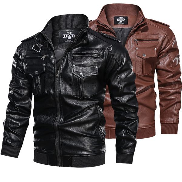 men's fur & faux pu leather spring and autumn jacket sports washed retro coat, Black
men's fur & faux pu leather spring and autumn jacket sports washed retro coat, Black