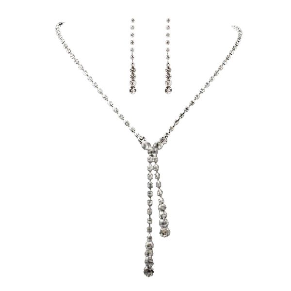 women's party wedding jewellery sets fashion bride earrings & necklace, Silver
women's party wedding jewellery sets fashion bride earrings & necklace, Silver