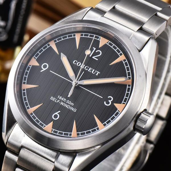 corgeut 41mm automatic mechanical watch men white dial sapphire crystal luminous waterproof calendar wristwatch men, Slivery;brown
corgeut 41mm automatic mechanical watch men white dial sapphire crystal luminous waterproof calendar wristwatch men, Slivery;brown