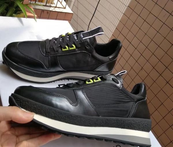 men new popular brand genuine leather running shoes luxury designer lace up sports flats shoes men's casual flats shoes size 38-45 m186, Black
men new popular brand genuine leather running shoes luxury designer lace up sports flats shoes men's casual flats shoes size 38-45 m186, Black