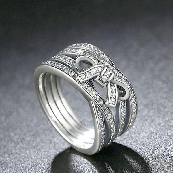 classic bow ring 925 sterling silver for pandora jewelry with original box set cz diamond wild ladies valentine's day gift, Slivery;golden
classic bow ring 925 sterling silver for pandora jewelry with original box set cz diamond wild ladies valentine's day gift, Slivery;golden