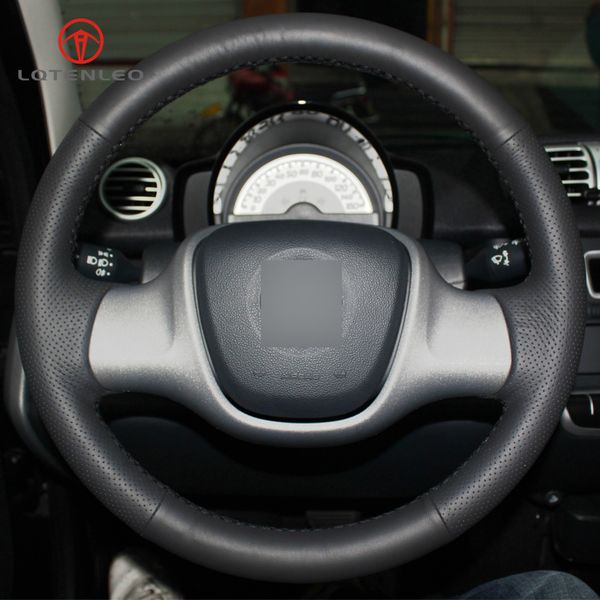 black artificial leather diy hand-stitched car steering wheel cover for smart fortwo
black artificial leather diy hand-stitched car steering wheel cover for smart fortwo