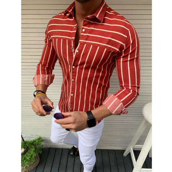 2019 new fashion luxury men's summer casual shirt men's stripe long sleeve formal blouse tee 4 colors, White;black
2019 new fashion luxury men's summer casual shirt men's stripe long sleeve formal blouse tee 4 colors, White;black