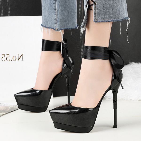 fashion women high heels shoes concise platform shoes ankle strap silk pumps wedding party 14cm leather shoes mc-37, Black
fashion women high heels shoes concise platform shoes ankle strap silk pumps wedding party 14cm leather shoes mc-37, Black