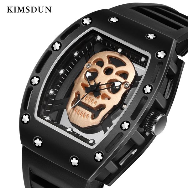 kimsdun fashion mens watch skeleton skull luminous quartz watches style silicone barrel shape dial wristwatch for man, Slivery;brown
kimsdun fashion mens watch skeleton skull luminous quartz watches style silicone barrel shape dial wristwatch for man, Slivery;brown