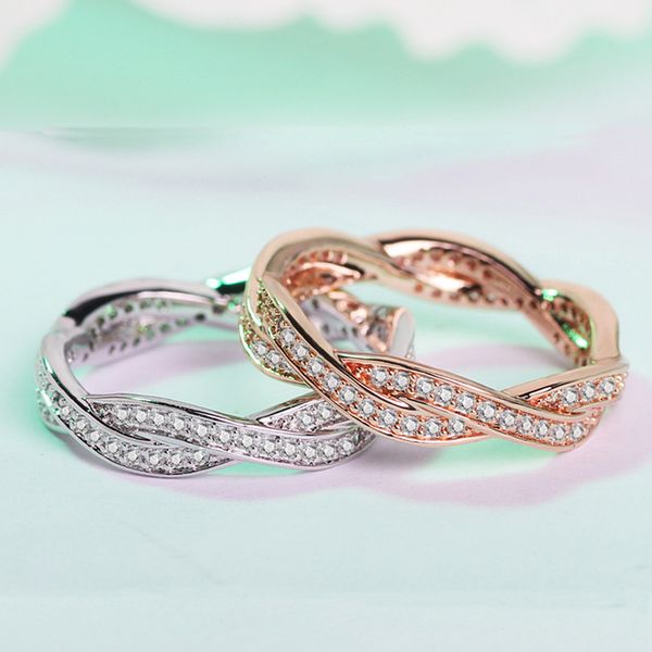 pattern twisted wedding ring for women micro cubic zirconia rose white gold color two row tail ring gift fashion jewelry kcr233, Slivery;golden
pattern twisted wedding ring for women micro cubic zirconia rose white gold color two row tail ring gift fashion jewelry kcr233, Slivery;golden