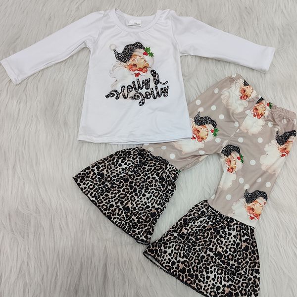 baby girls white color leopard holly santa christmas long sleeve raglan shirt bell bottom pants outfits clothing sets
baby girls white color leopard holly santa christmas long sleeve raglan shirt bell bottom pants outfits clothing sets