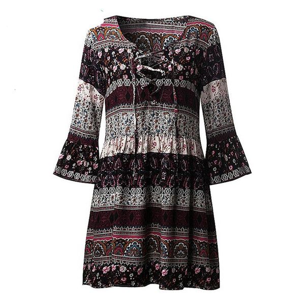 women dresses womens clothing suede eurpoean women bohemian floral print flare sleeve v neck plus size short party dress 170621, Black;gray
women dresses womens clothing suede eurpoean women bohemian floral print flare sleeve v neck plus size short party dress 170621, Black;gray